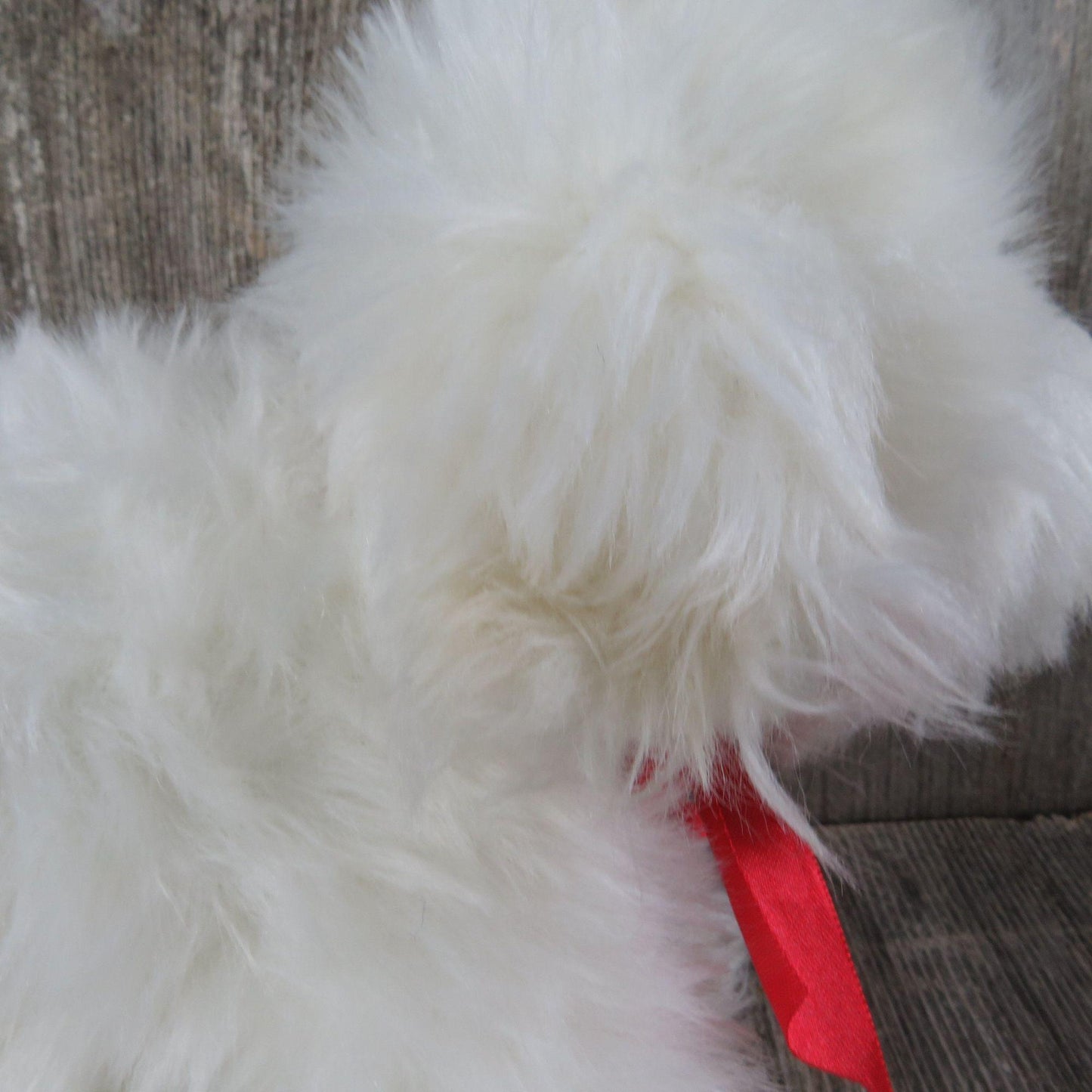 Vintage Bichon Frise Puppy Dog Plush Maltese Applause White Long Haired Stuffed Animal