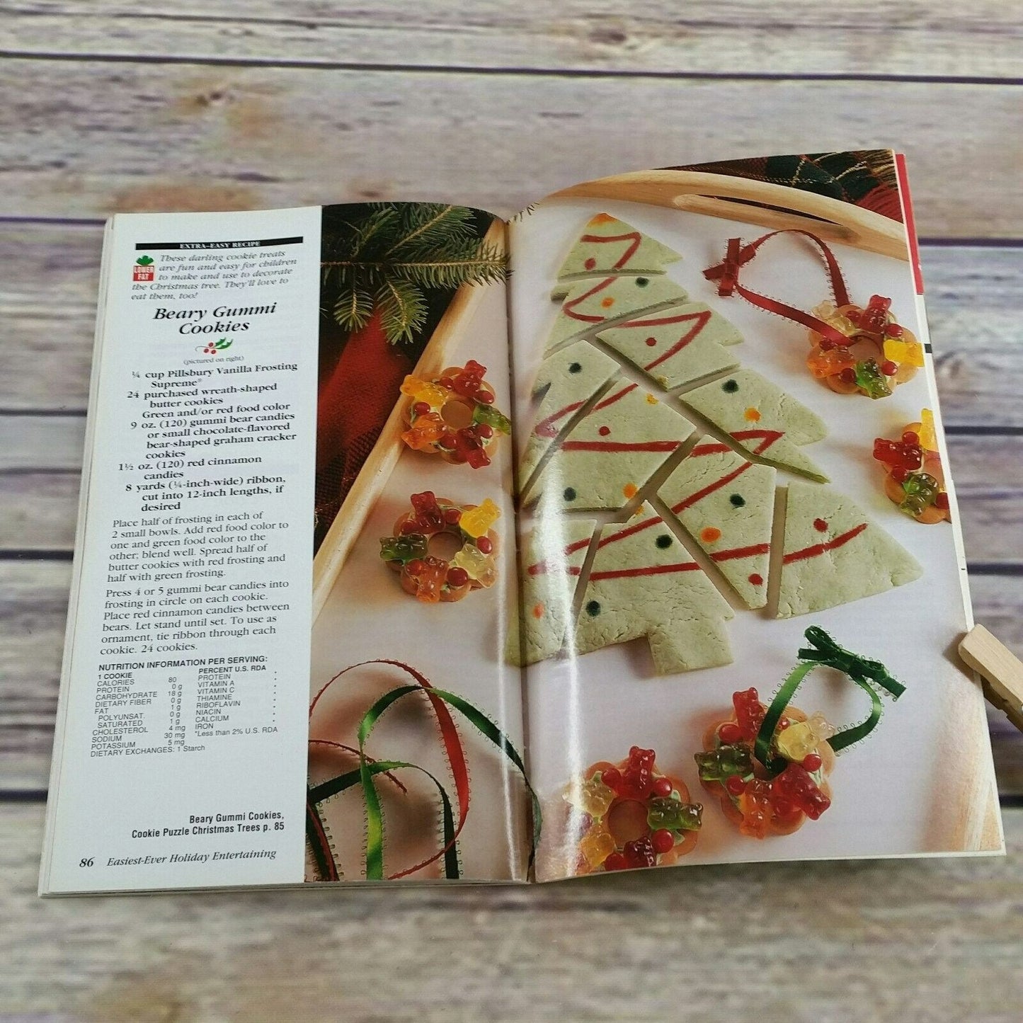 Vintage Cookbook Pillsburys Easiest Ever Holiday Entertaining Recipes Paperback Booklet December 1994 Pamphlet