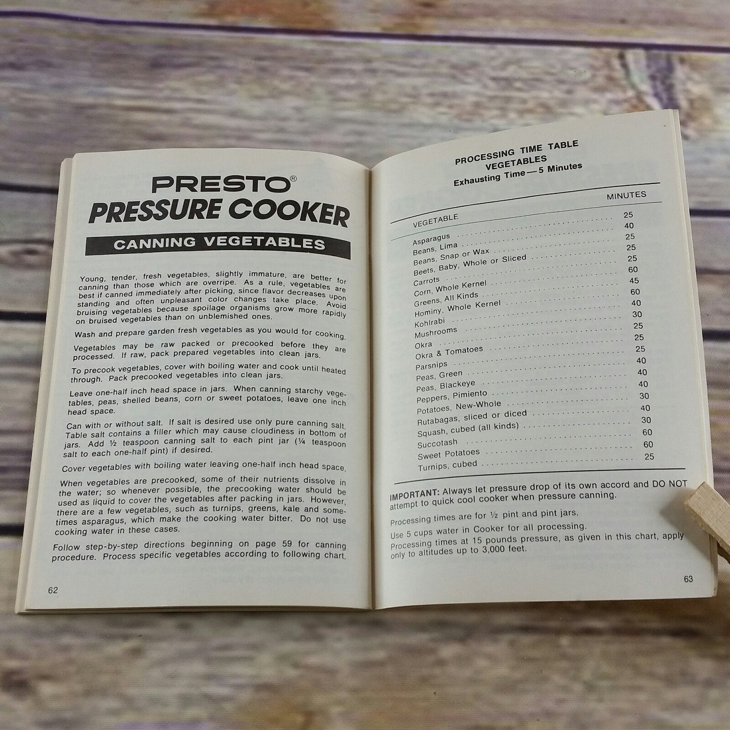 Vintage Cookbook Presto Pressure Cooker Recipes and Instructions 1970s Manual 1979 Canner Canning