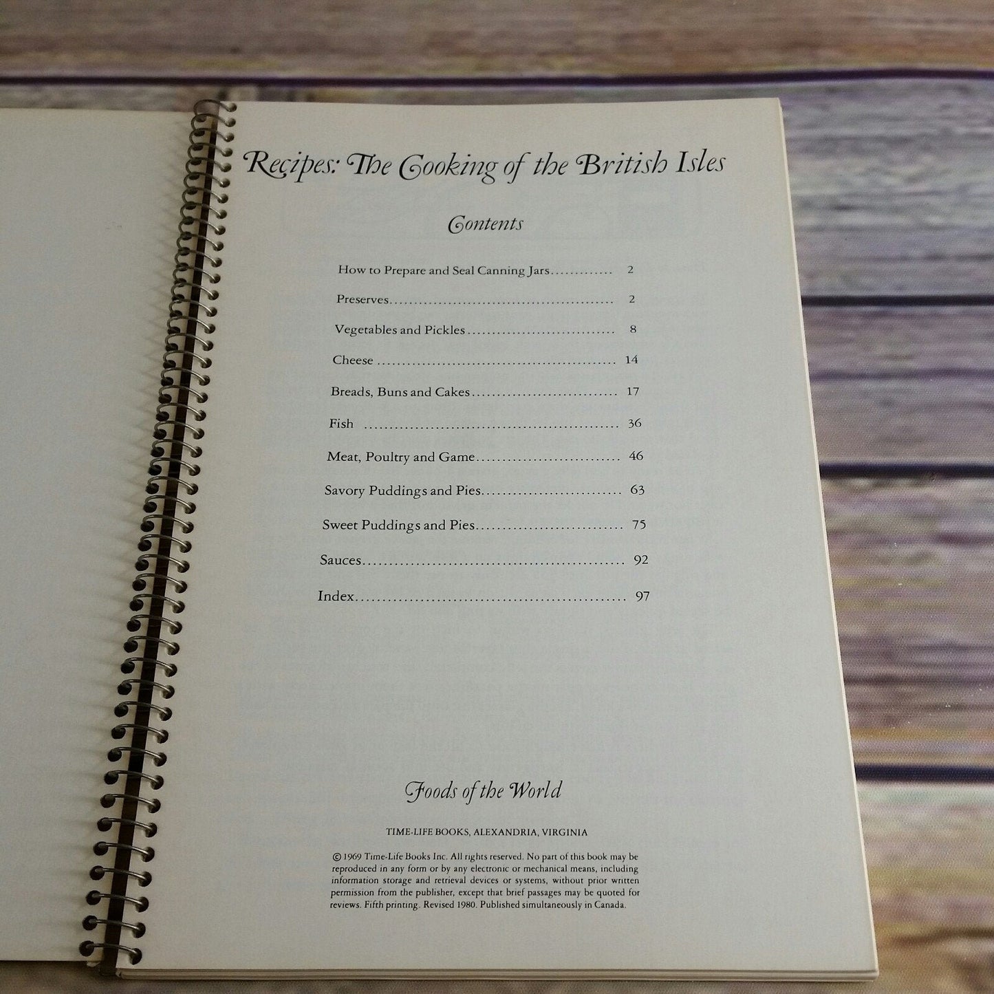 Vtg British Cookbook The Cooking of the British Isles Time Life Books Foods of the World 1969 Spiral Bound Great Britain Islands