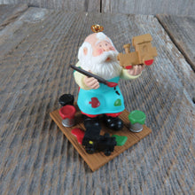 Load image into Gallery viewer, Vintage Santa Ornament Painting Toy Train Westmar Christmas Workshop 1996
