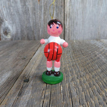Load image into Gallery viewer, Vintage Basketball Player Wood Ornament Christmas Wooden Scene Figurine Village