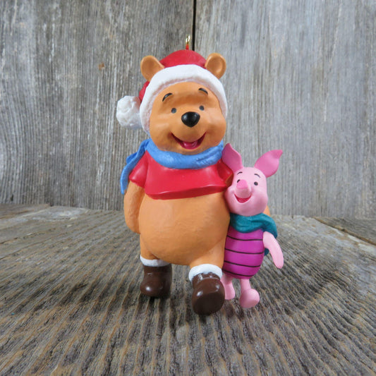 Vintage Winnie the Pooh and Piglet Ornament Disney Hallmark Christmas 1996