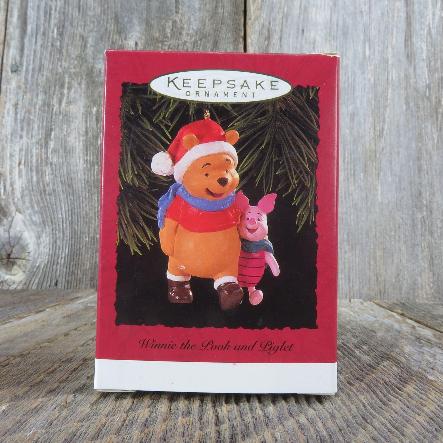 Vintage Winnie the Pooh and Piglet Ornament Disney Hallmark Christmas 1996