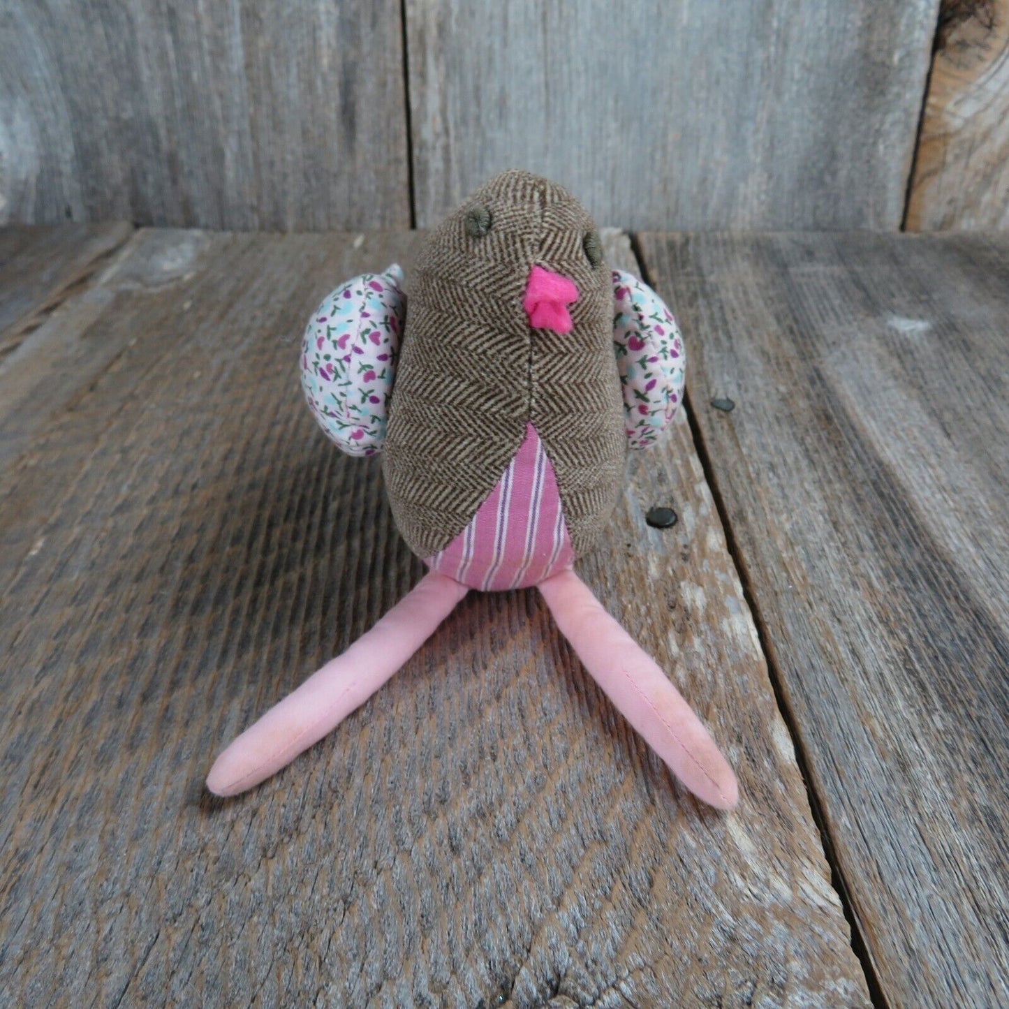 Baby Gap Bird Plush Toy Pink Fabric Singing Song Stuffed Animal Bird