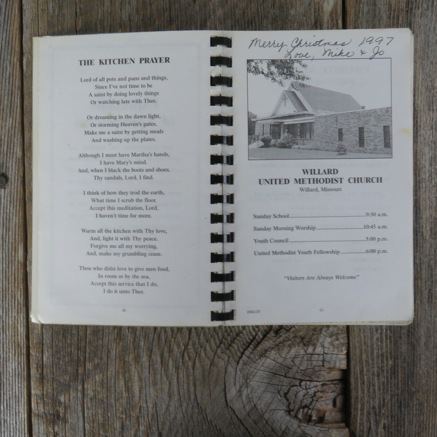 Vintage Missouri Church Cookbook Willard United Methodist Heavenly Dishes 1997