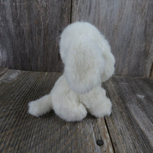 Load image into Gallery viewer, Vintage Dog Puppy Plush White Coarse Fur Flocked Nose Russ Stuffed Animal Mini Small