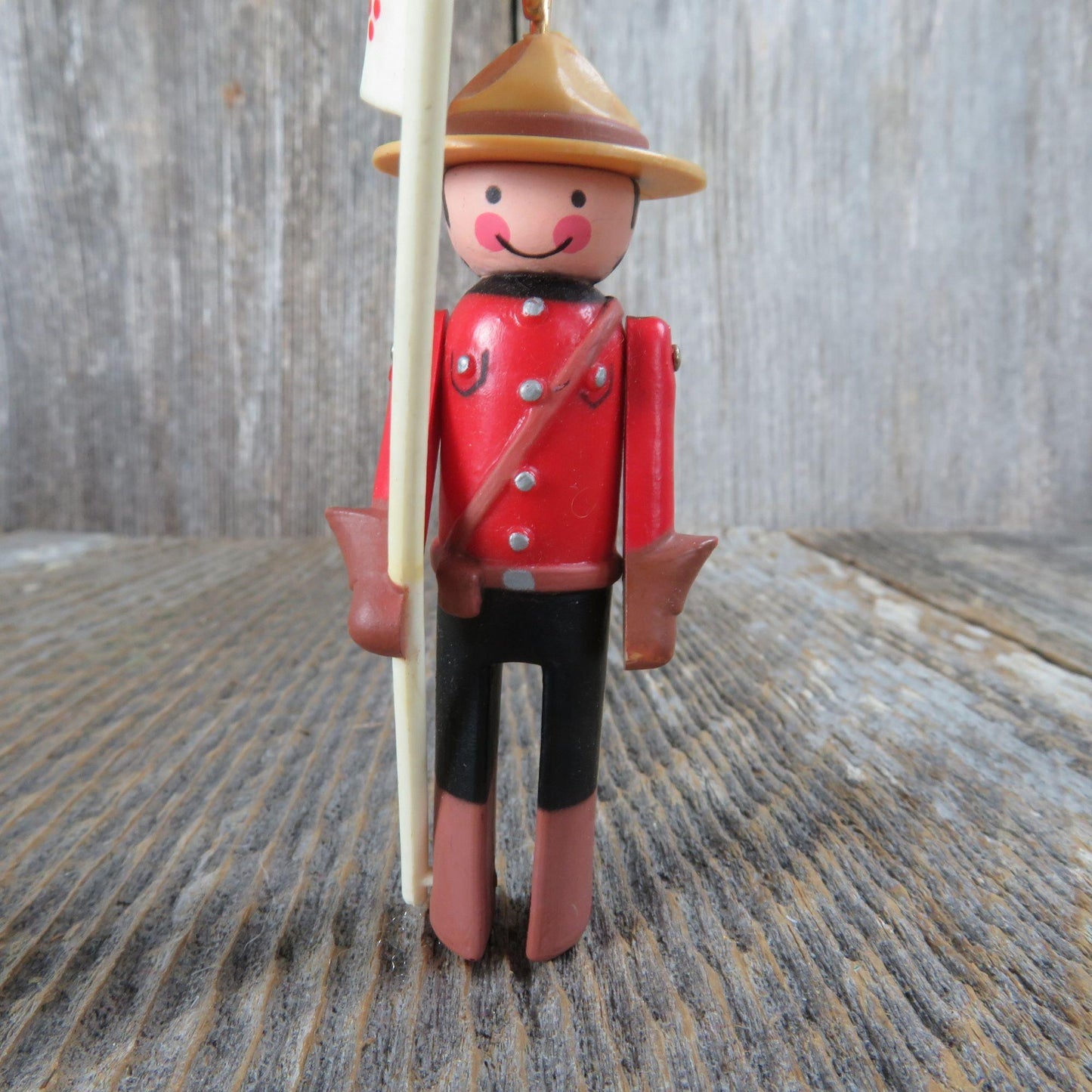 Vintage Clothespin Soldier Ornament Canadian Mountie Hallmark 1984 Christmas