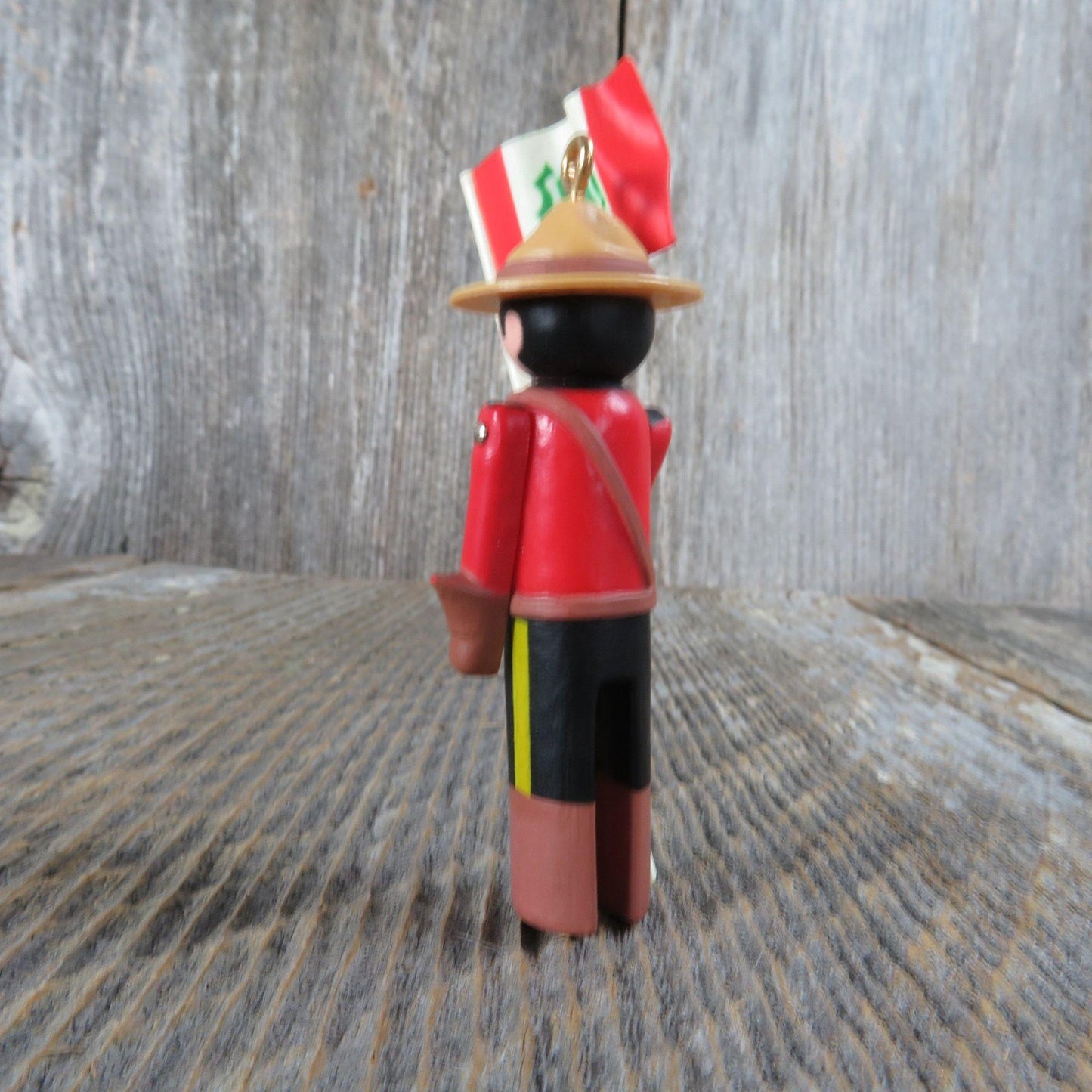 Vintage Clothespin Soldier Ornament Canadian Mountie Hallmark 1984 Christmas