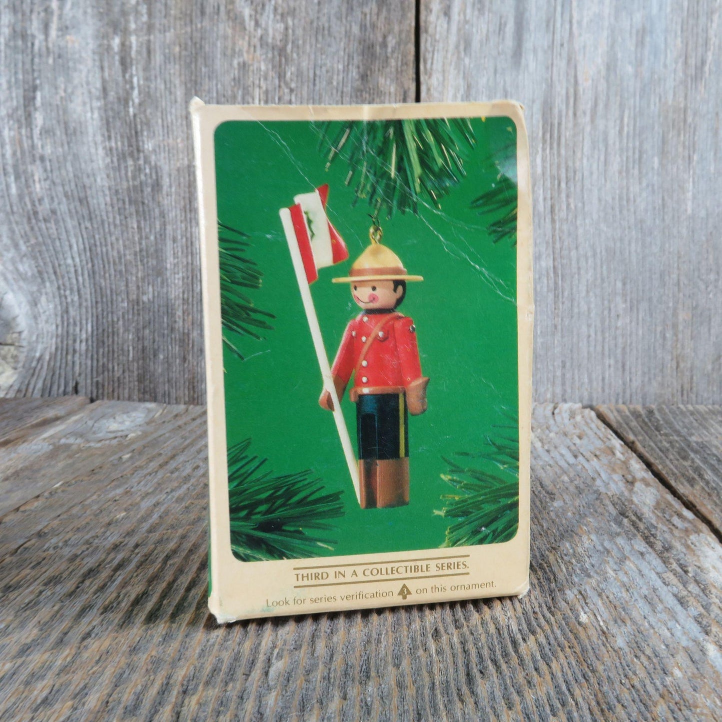 Vintage Clothespin Soldier Ornament Canadian Mountie Hallmark 1984 Christmas