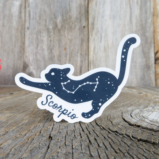 Scorpio Cat Sticker Astrology Birthday Star Sign Waterproof Star Chart