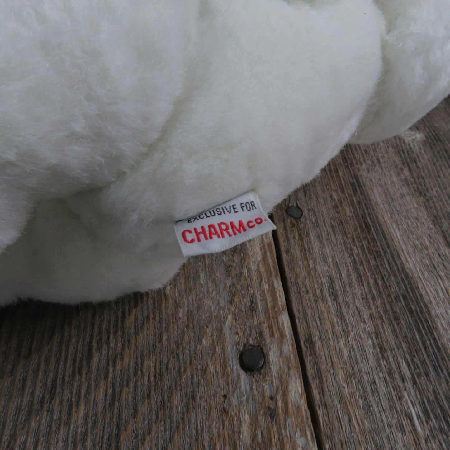Vintage Teddy Bear Plush Charm Co Jointed White Flocked Nose Stuffed Animal Small 1982