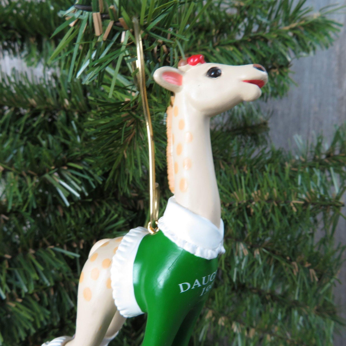 Vintage Daughter Giraffe Ornament 1993 Hallmark Christmas Flexible Bendable Ice Skates