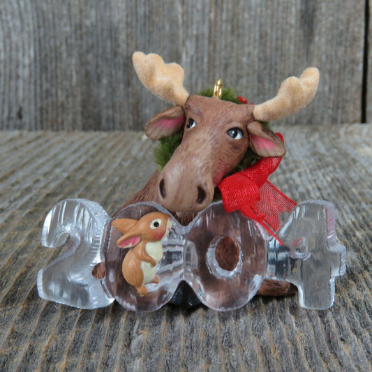 Moose and Rabbit Hallmark Keepsake Christmas Ornament 2004 Cool Decade