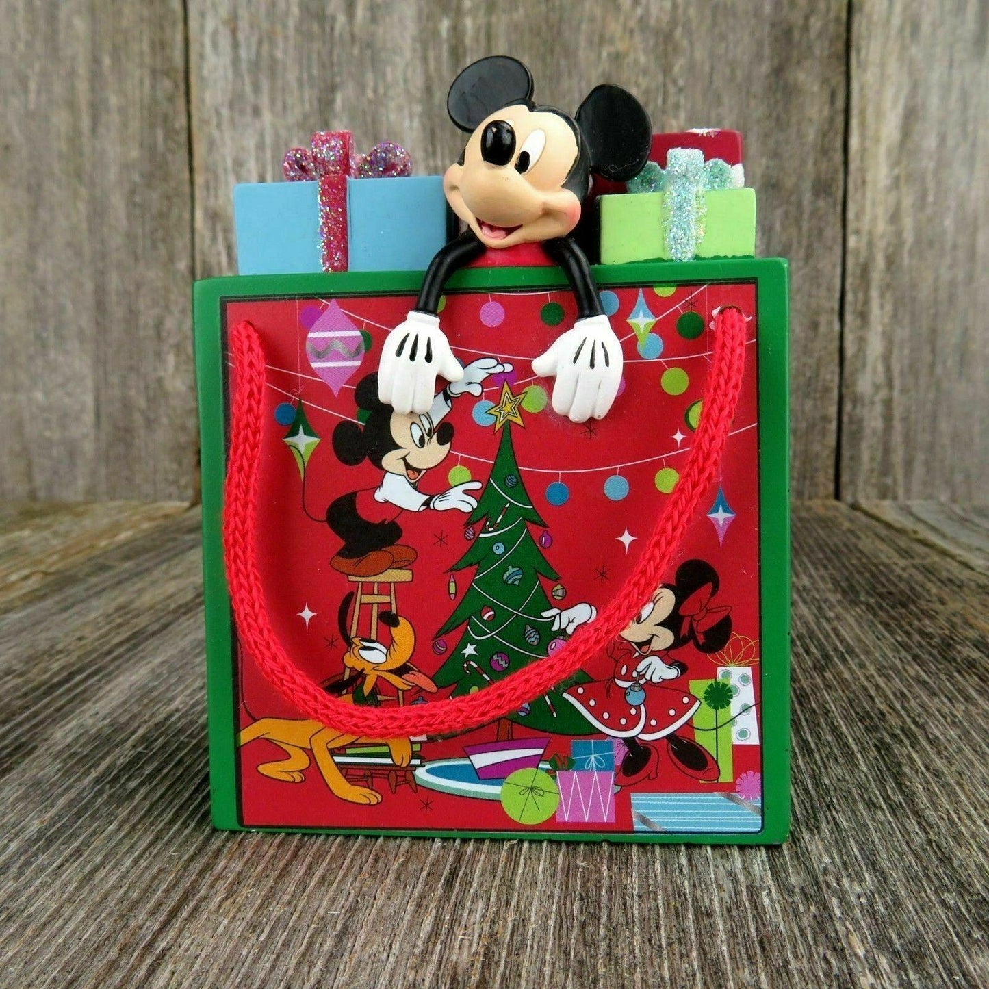 Mickey Mouse Ornament Disney Shopping Gift Bag Sketchbook Christmas Holiday 2014