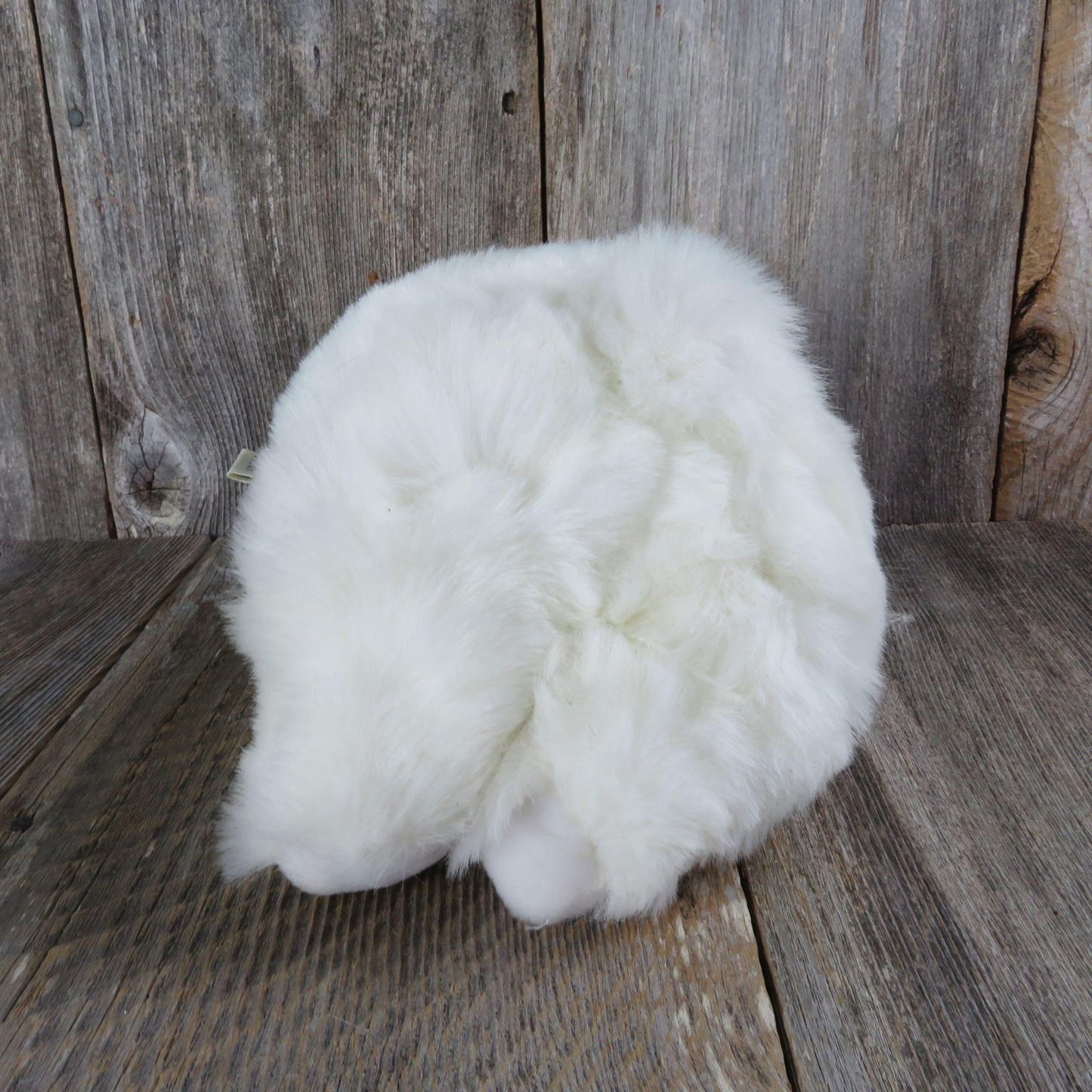 Vintage Teddy Bear Plush Shaggy Sitting White Brown Nose Designs West Stuffed Animal Korea