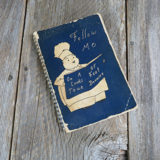 Vtg Georgia Cookbook Fort Benning Army Base Woman's Club Follow Me On A Cooks Tour 1954