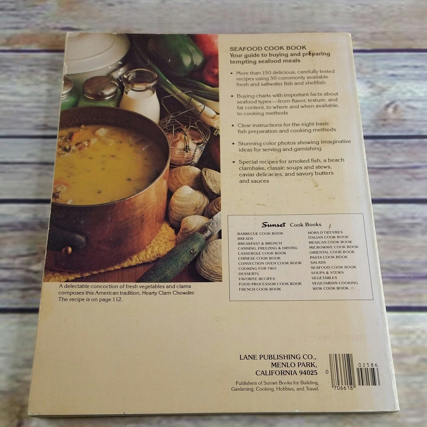 Vintage Cookbook Sunset Seafood Recipes 1981 Paperback How To Select Prepare and Cook 8 Basic Cooking Methods