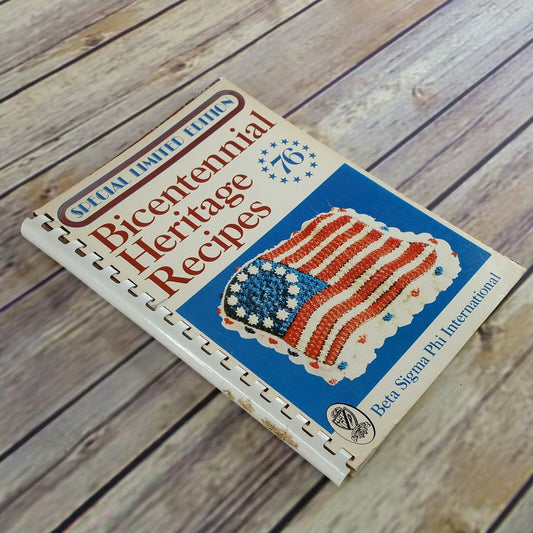 Vintage Sorority Cookbook Beta Sigma Phi International Bicentennial Heritage Recipes 1976 Spiral Bound