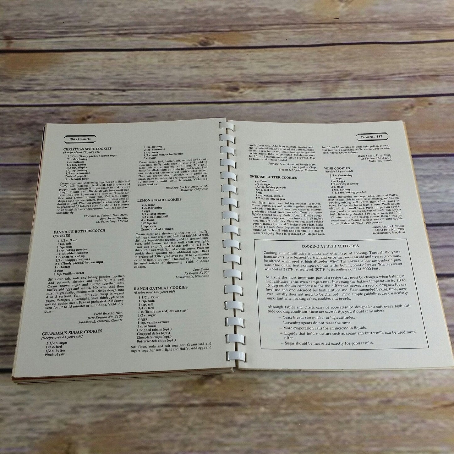 Vintage Sorority Cookbook Beta Sigma Phi International Bicentennial Heritage Recipes 1976 Spiral Bound