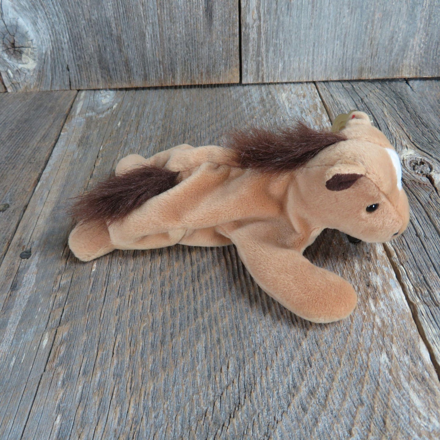 Vintage Pony Horse Plush Beanie Baby Derby Bean Bag Stuffed Animal 1995 Tag Protector