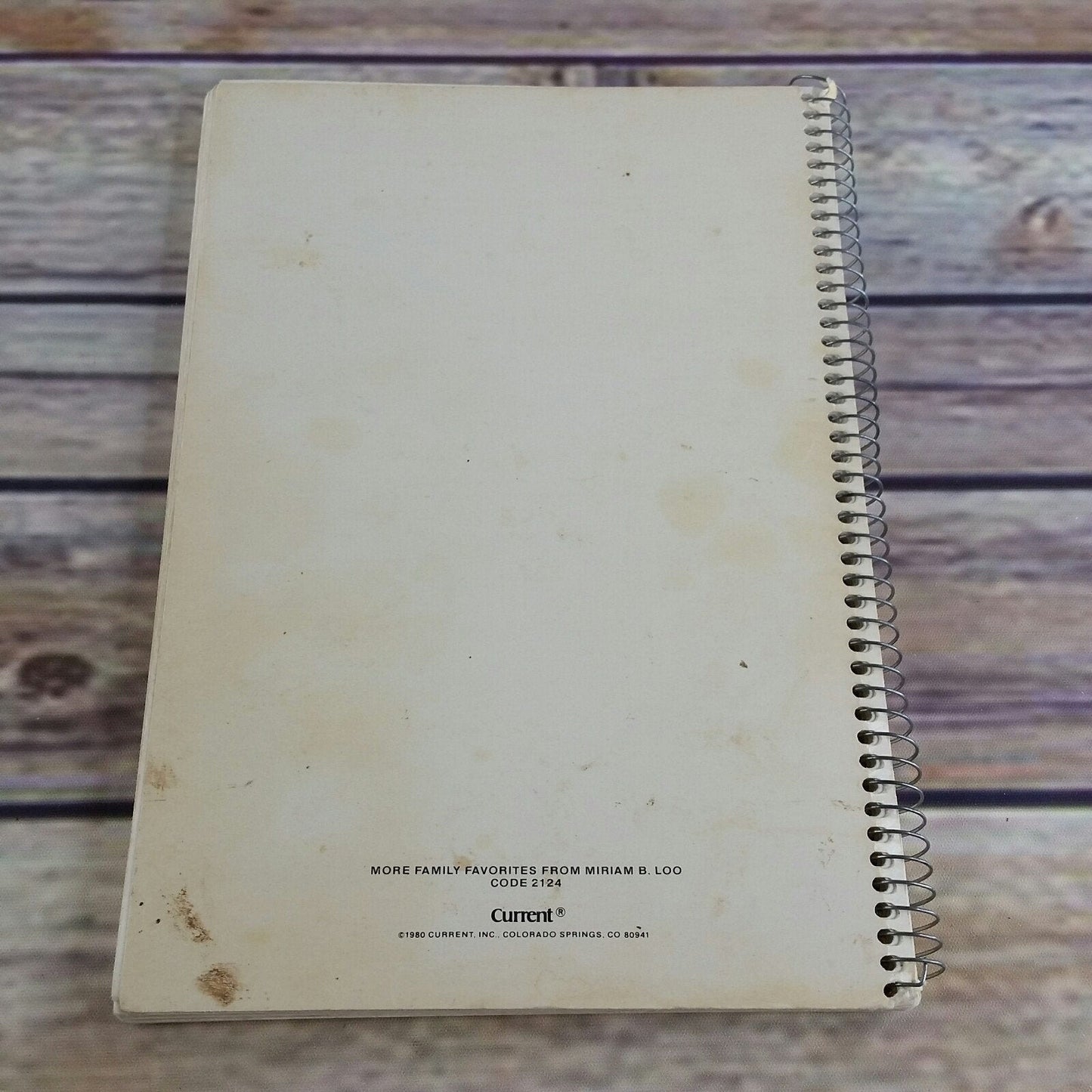 Vintage Cookbook More Family Favorites Recipes Miriam Loo 1980 Current Inc Spiral Bound Paperback