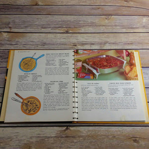 Vintage Cookbook Betty Crocker Dinner in a Dish Recipes 1974 Hardcover Spiral Bound 9th Printing 250 One Dish Meal Recipes