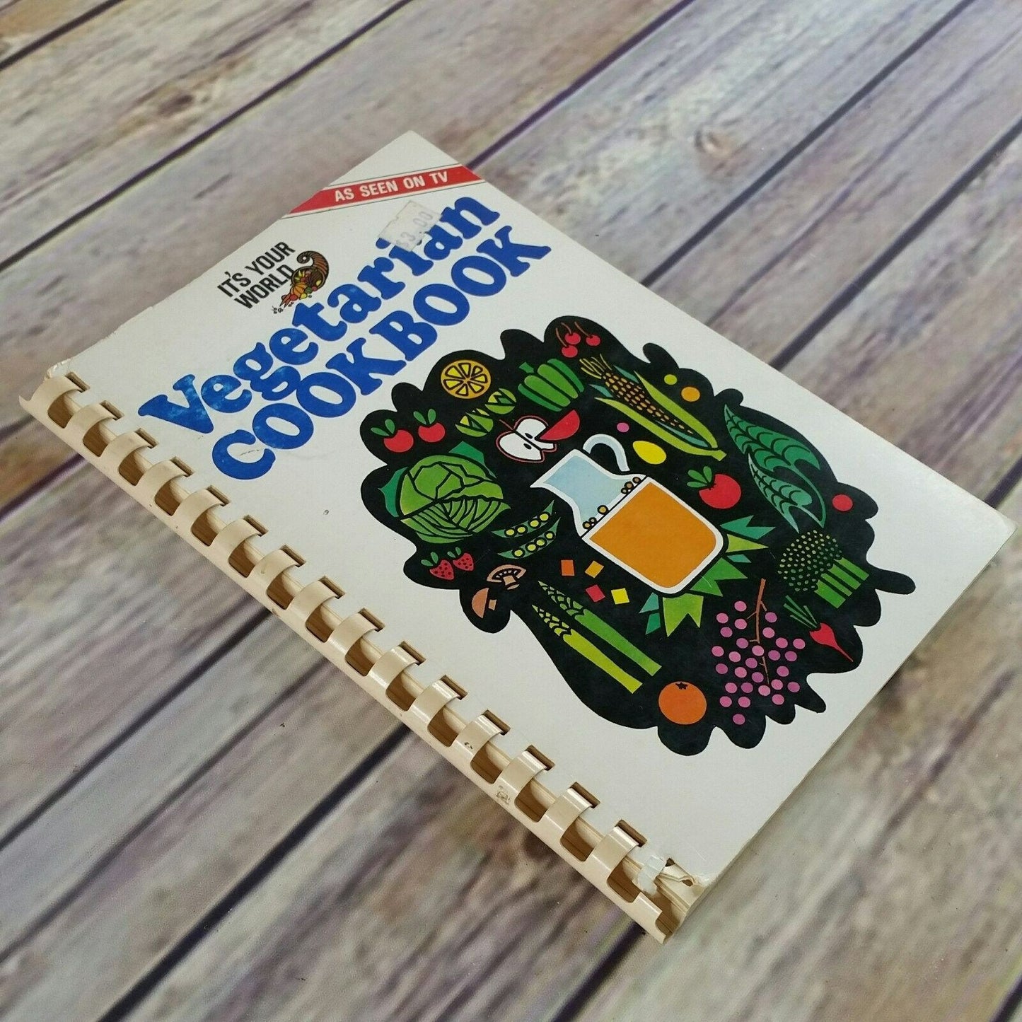 Vintage Cookbook Vegetarian Its Your World 1973 Art Linkletter Seventh Day Adventists Spiral Bound Paperback Television Series