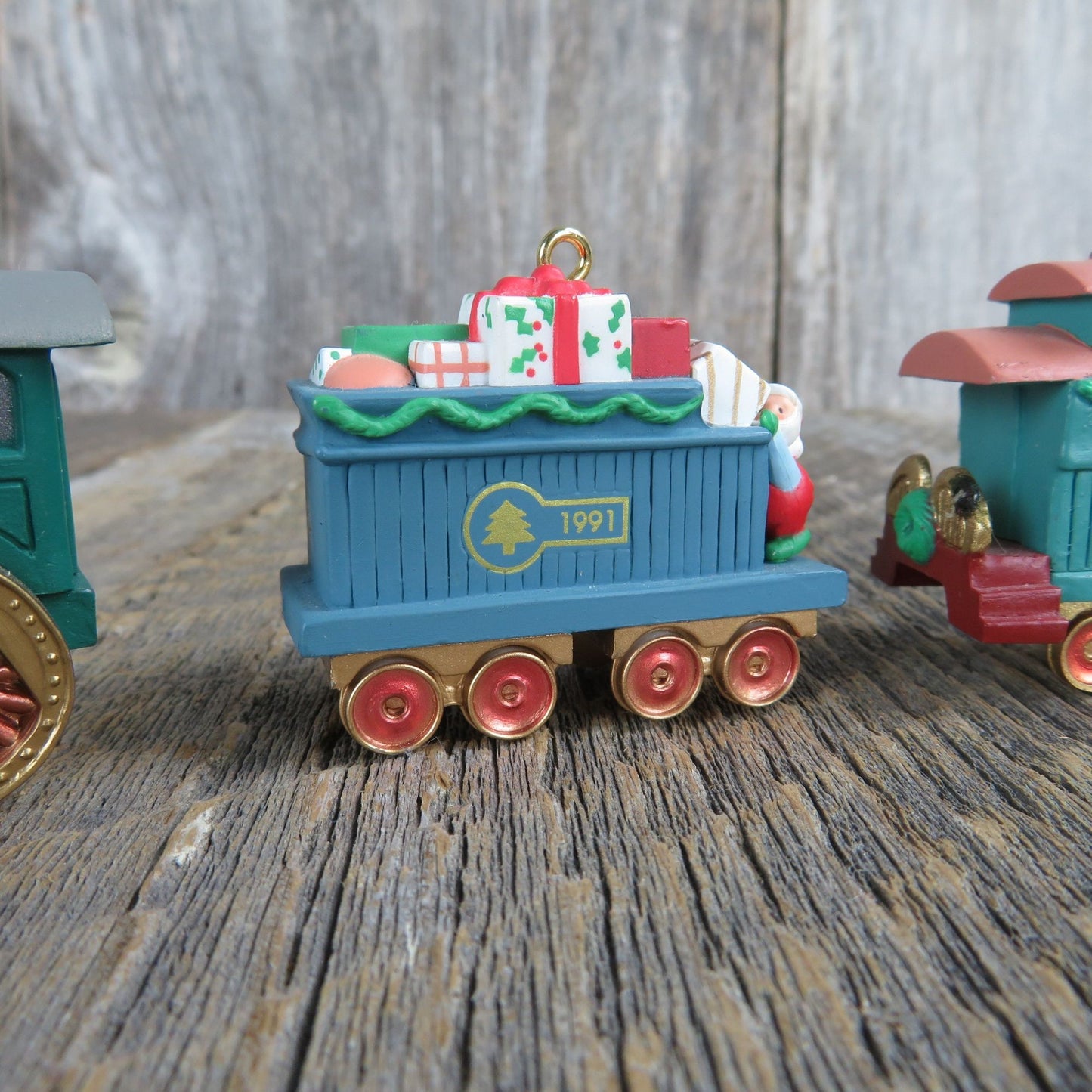 Vintage Train Ornament Claus Co. R.R. Railroad Christmas Hallmark 1991