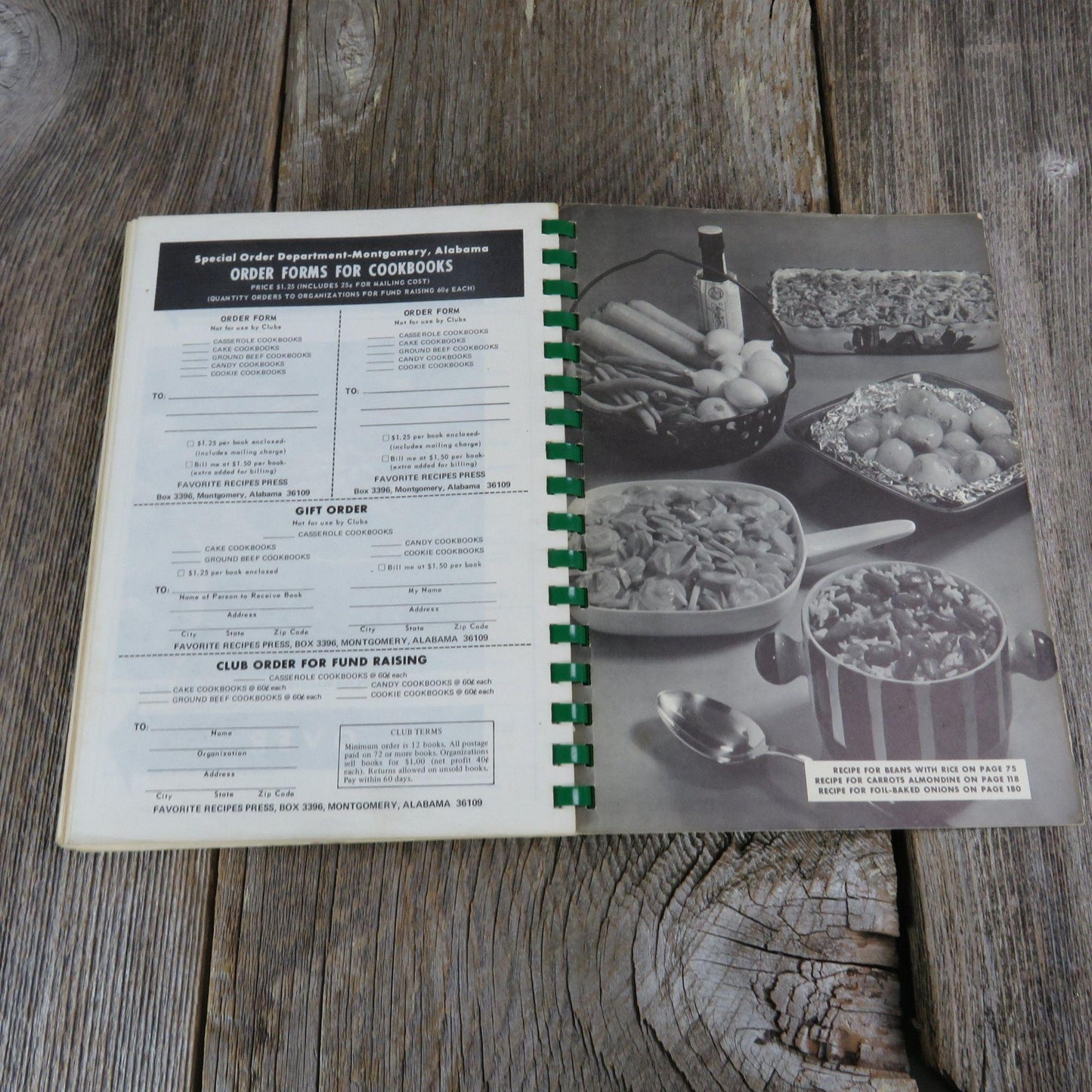 Vintage Cookbook Recipes on Parade Vegetables Military Officers' Wives 1968