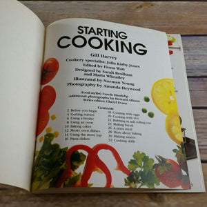 Vintage Kids Cookbook Starting Cooking Usborne First Skills Recipes Children 1995 Paperback