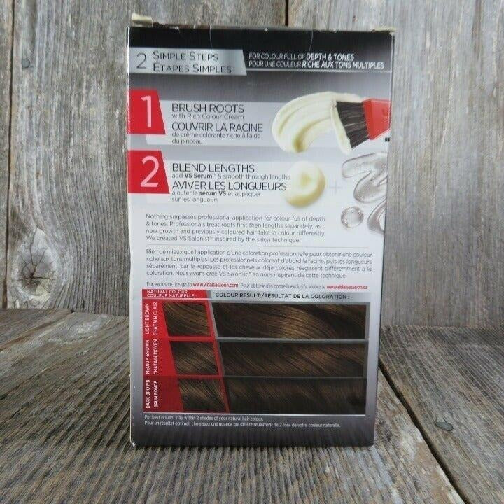 Vidal Sassoon Hair Dye 5/3 Gold Brown Salonist Permanent Grey Coverage Kit