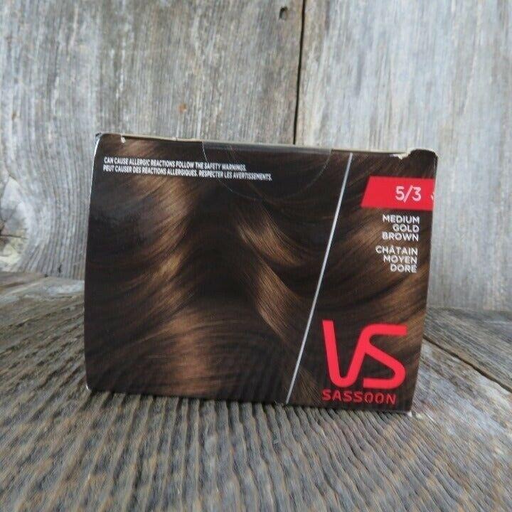 Vidal Sassoon Hair Dye 5/3 Gold Brown Salonist Permanent Grey Coverage Kit