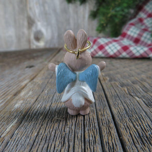 Vintage Bunny Rabbit Angel Ornament Miniature Natures Angels Hallmark 1990