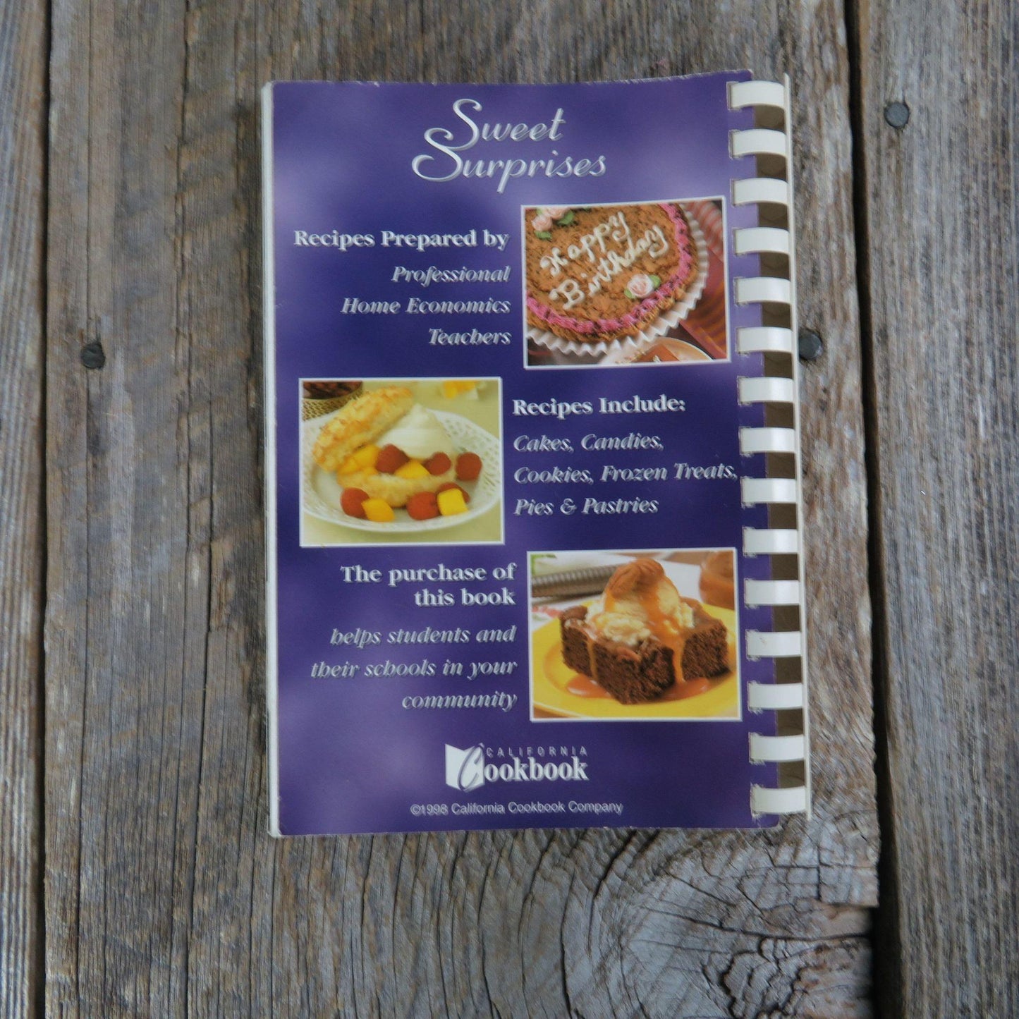 Vintage Sweet Surprises Cookbook Dessert Home Economics Recipes Cake Pies Cookies 1998