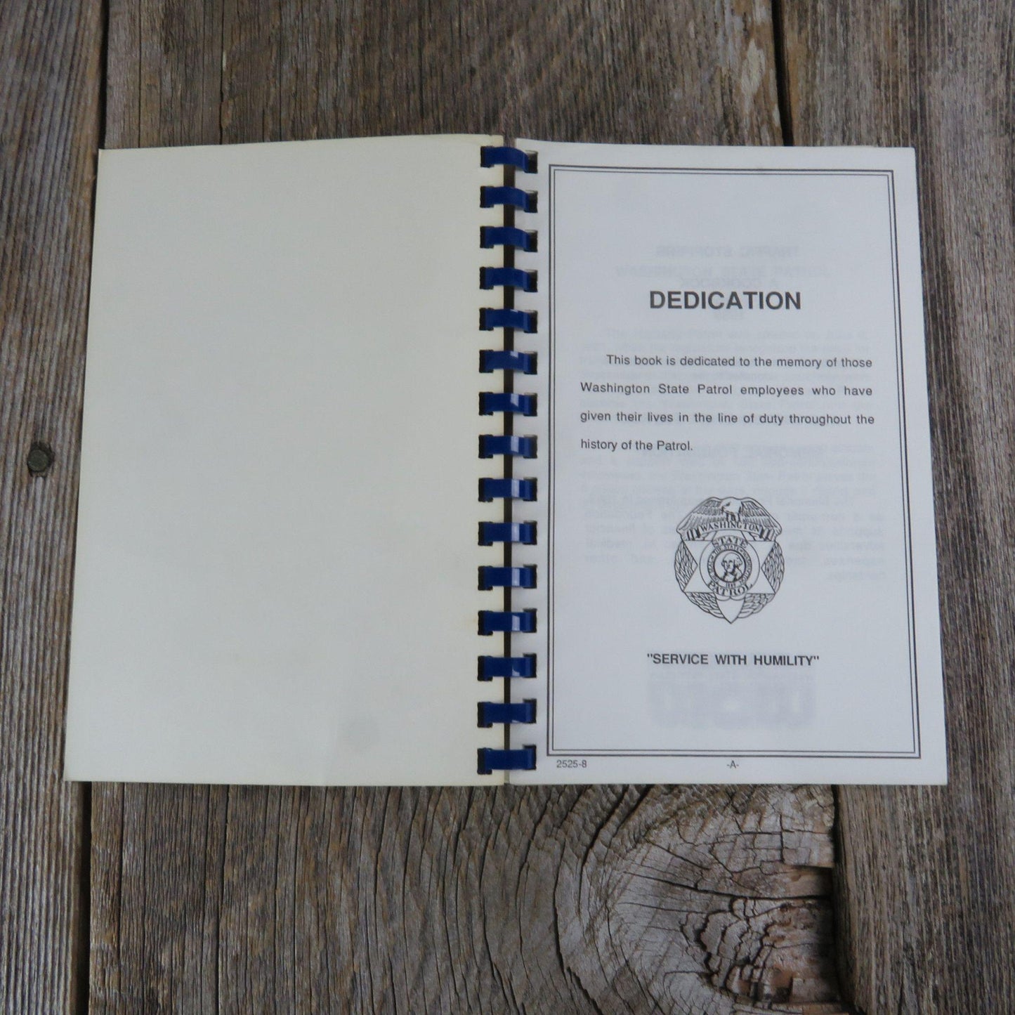 Vintage Washington Cookbook State Patrol Traffic Stoppers Memorial Foundation 1988