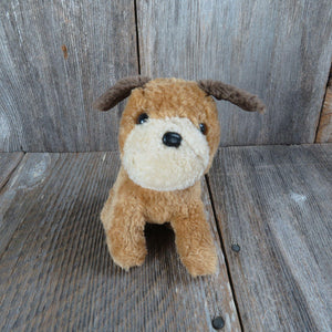 Vintage Bull Dog Plush Brown Puppy Purina Pets for People Stuffed Animal Tan White 1994 Greystone
