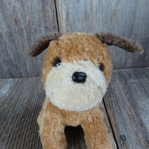 Vintage Bull Dog Plush Brown Puppy Purina Pets for People Stuffed Animal Tan White 1994 Greystone