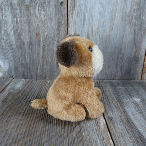 Vintage Bull Dog Plush Brown Puppy Purina Pets for People Stuffed Animal Tan White 1994 Greystone