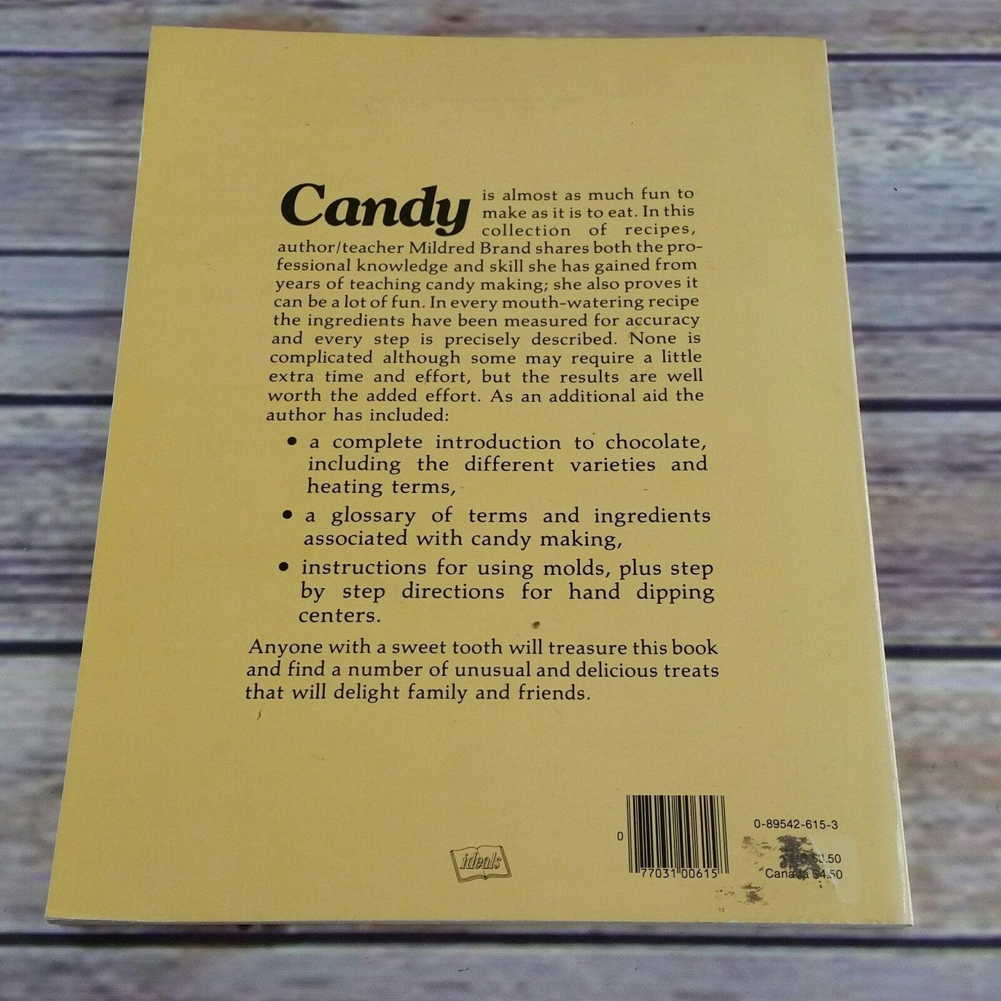 Vintage Candy Cookbook Recipes 1979 Ideals Mildred Brand Paperback CandyMaking