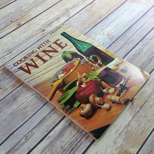 Vintage Sunset Cookbook Cooking with Wine 1972 First Edition Paperback Wine Recipes - At Grandma's Table