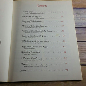 Vintage Sunset Cookbook Cooking with Wine 1972 First Edition Paperback Wine Recipes