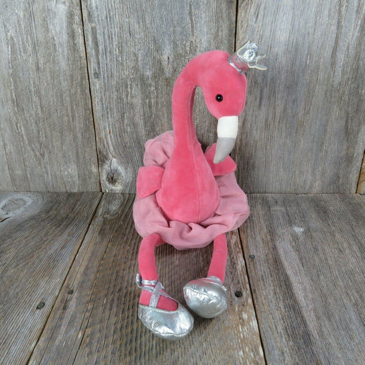 Fancy Flamingo Bird Plush Ballerina Jelly Cat Blue Dancer Tutu Stuffed Animal