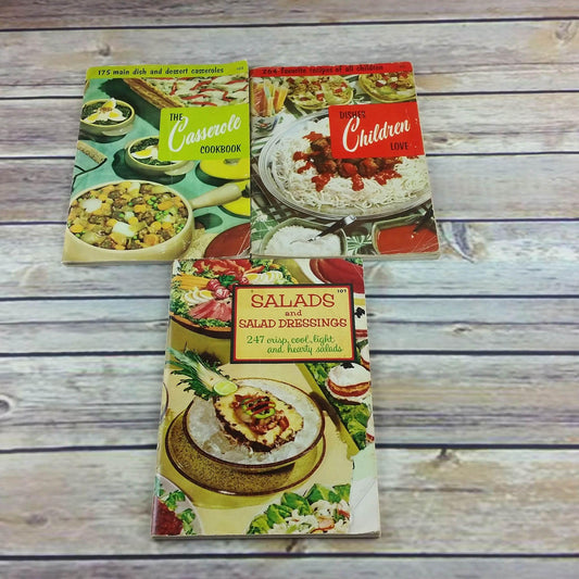 Vintage Cookbooks Lot of 3 Culinary Arts Institute Casseroles Salads 1955 1956 1957