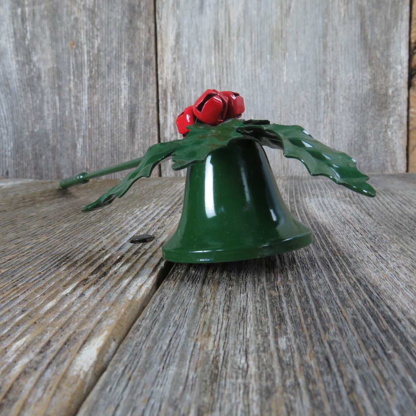 Vintage Green Holly Candle Snuffer Department 56 Red Jingle Bell Flame Extinguisher Christmas