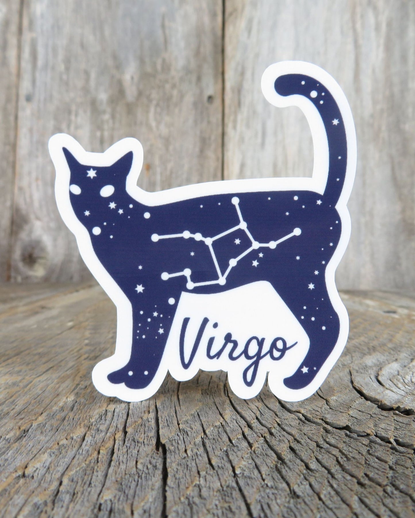 Virgo Cat Sticker Birthday Sign Cat Lover Astrology Star Sign Waterproof Star Chart