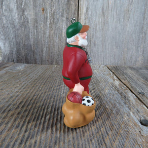 Santa Baseball North Pole Athletic Ornament Hallmark Football Soccer Basketball Christmas 2001