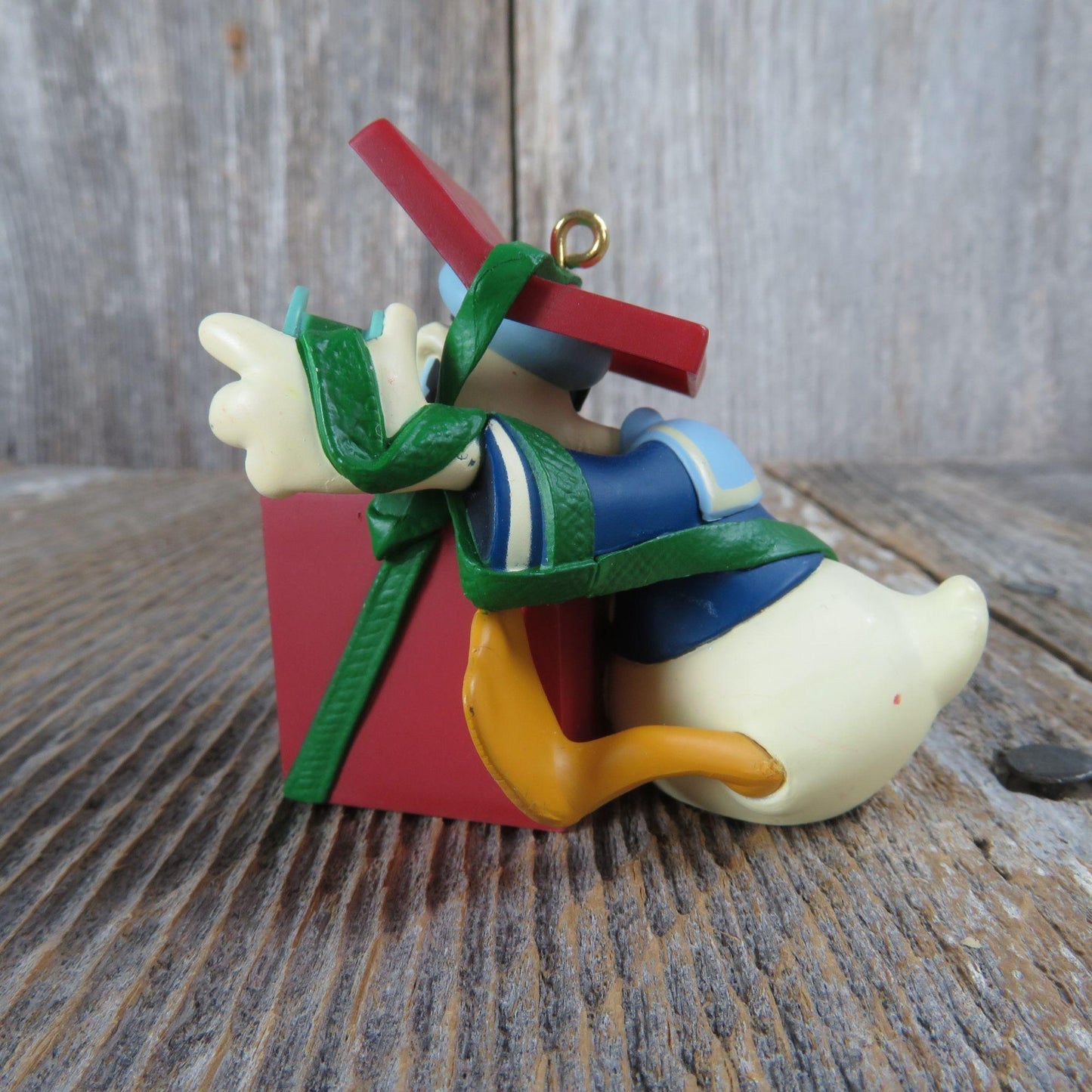 Vintage Donald Duck Surprising Gift Ornament Disney Hallmark Christmas 1997