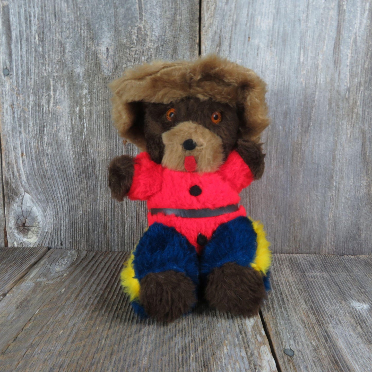 Vintage Mountie Teddy Bear Plush Canada Stuffed Animal Souvenir