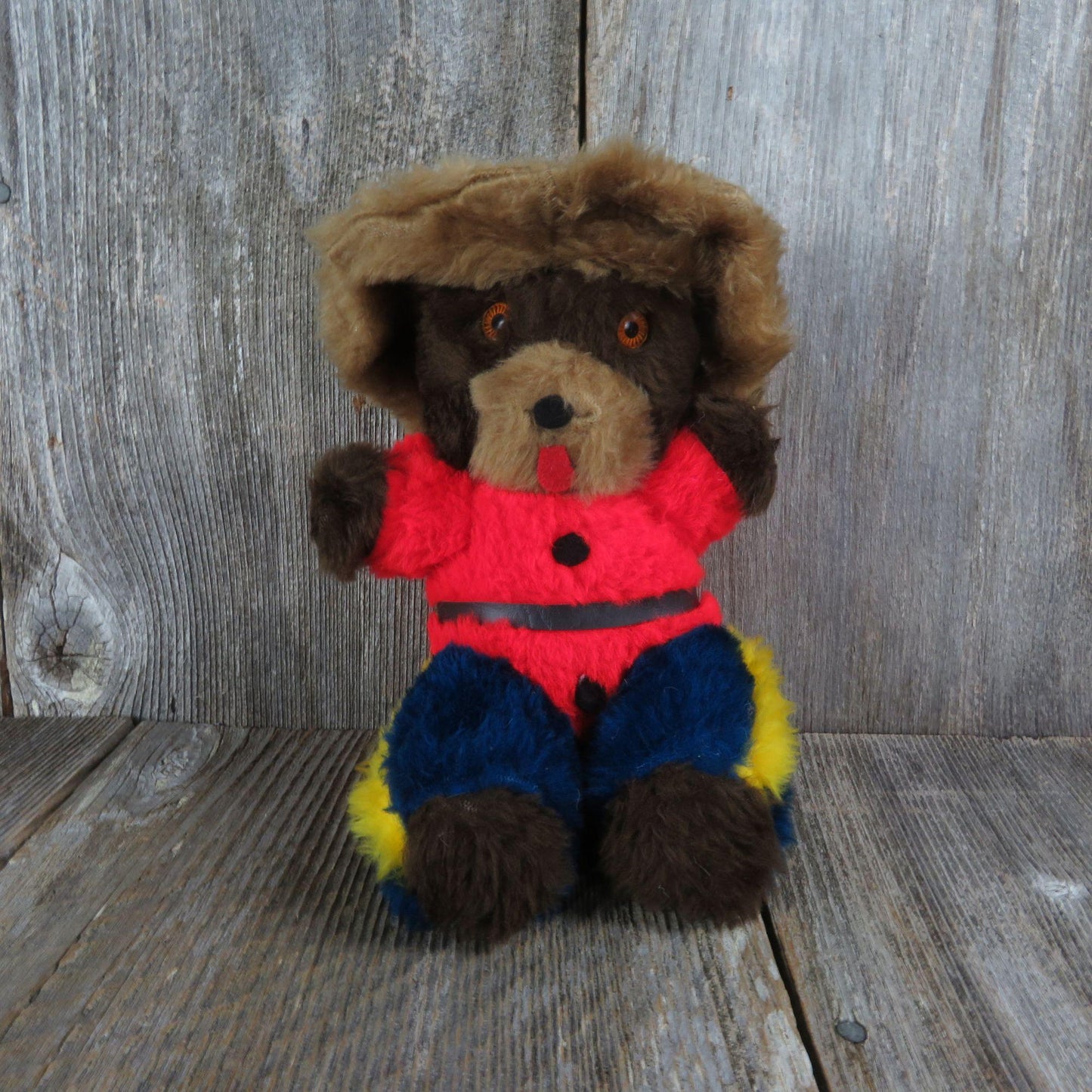 Vintage Mountie Teddy Bear Plush Canada Stuffed Animal Souvenir